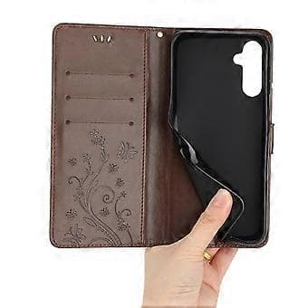 Til Samsung Galaxy S24 FE Etui PU Læder Pung Etui med Rem Style C Style C