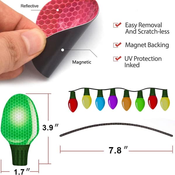 20 st reflekterande magneter för julbilar