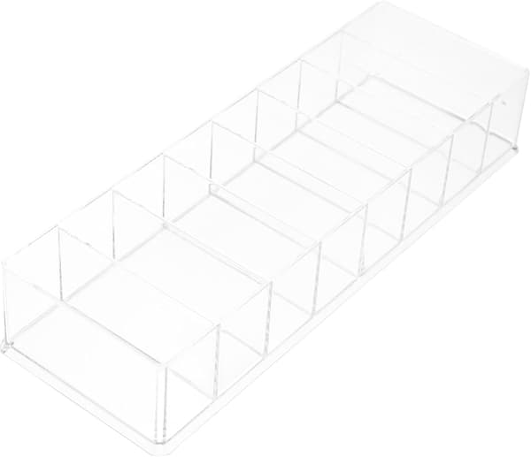 Akryl Leppestift Oppbevaringsbeholder Svart Kosmetisk Displayboks Skrivebords Makeup Organizer