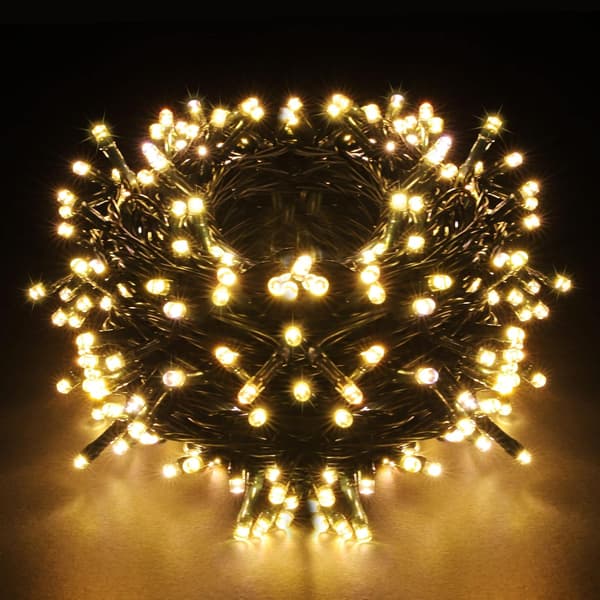 LED-julelys, 400 varmhvite LED-lys på