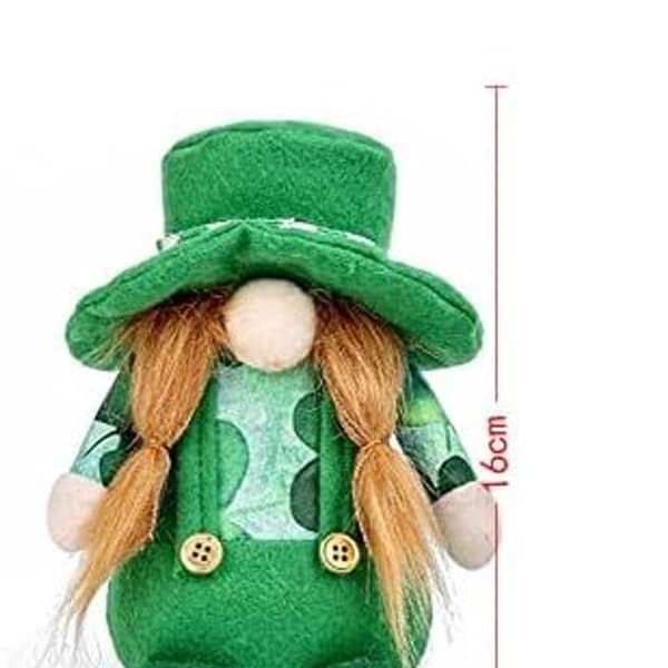 2-piece St. Patrick's Day Decoration with Gnomes, Handmade Beards and Braids from KLB