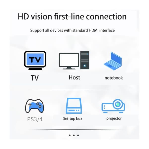 Jasoz forlængerkabel, 4K HD han til kobberkabel datakabel, egnet til computer/TV/set-top boks, 1M