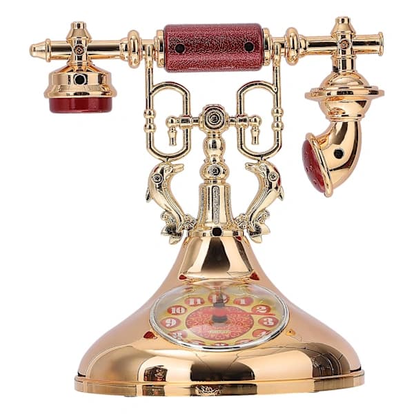 Vintage Telephone Clock Decorative Table Clock Decorative Table Decoration