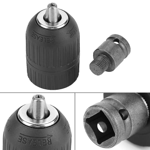 2-13 mm nøglefri borepatron 1/2 \"-20unf med 1/2 patronadapter til slagnøgle