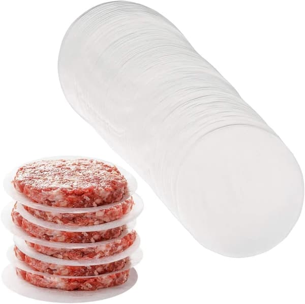 Hamburgerpapir 11 cm, 200 stk. Ikke-klebende voksark forhåndskuttet runde