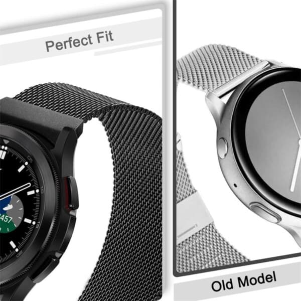 Galaxy Watch 4/5 Metalrem 20mm Milanese Mesh Sølv