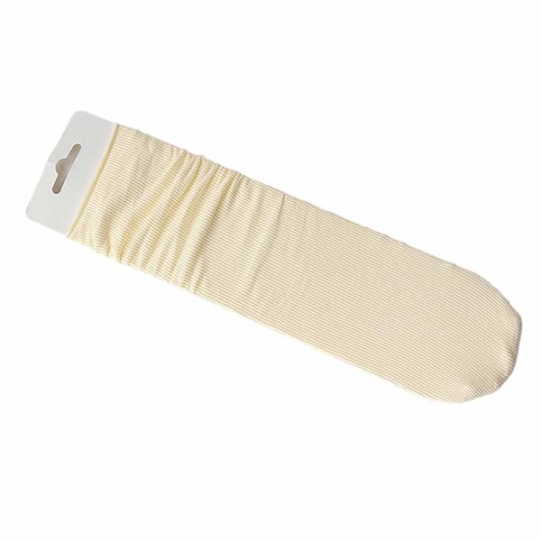 1 par hvite 32 cm nylonstrømper for unisex, komfortable sokker for vår og sommer