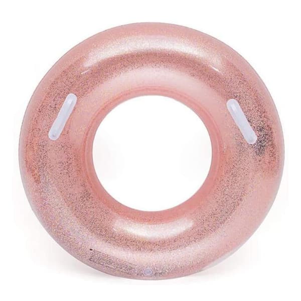 Inflatable Swim Ring, Inflatable Pool Party Toy, Round Swim Ring, Pool Sofa with Handles, Thicker, Sequin Swim Ring, Inflatable Round Shape