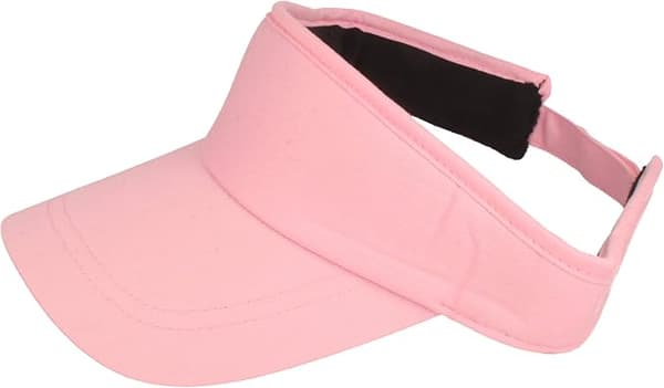 Solskjerm med borrelås for menn og kvinner (én størrelse, rosa)