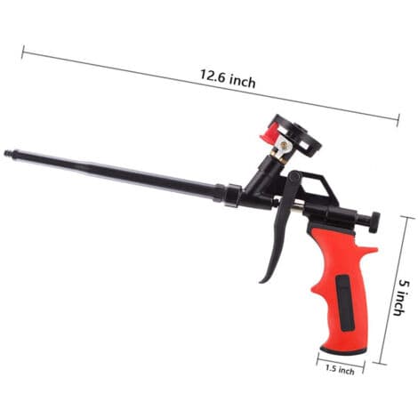 Professional Foam Gun - Ergonomic ABS Handle - Precise Dosing with Spring-Loaded Trigger - For Insulating Doors and Windows