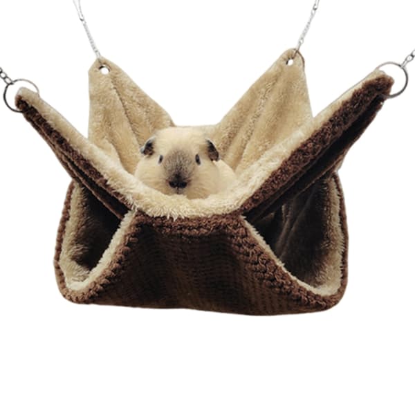 Guinea Pig Hammock Warm Bed Plush House Hideout Playground Cage