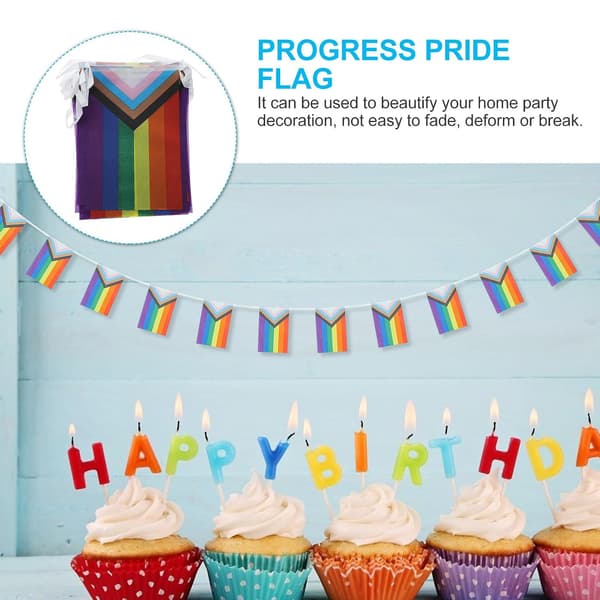 Pride Banner String Flag Fargerik Polyester Delikat Klassisk Design Lett Vekt Ikke Lett å Deformere Lett å Henge