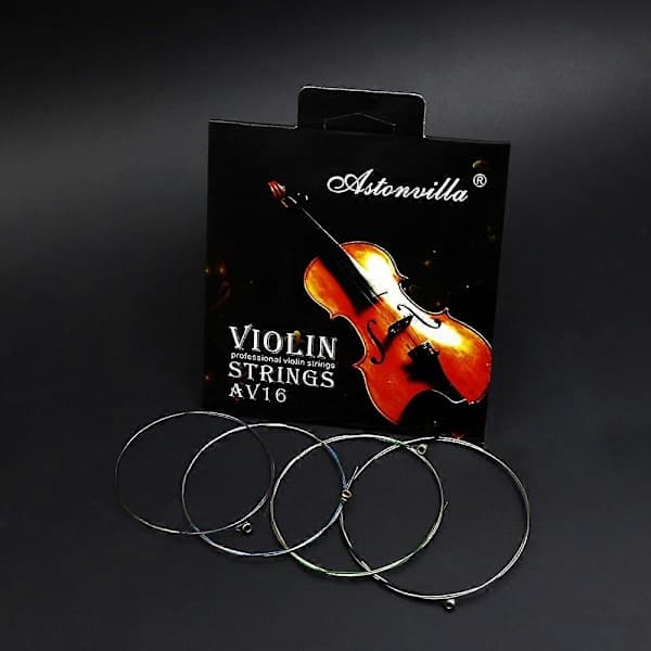 Universal Violin Strings Complete Set (EADG) Steel Core Nickel Silver Wound with Nickel-Plated Ball End for 4/4 3/4 1/2 1/4 1/8 Violins