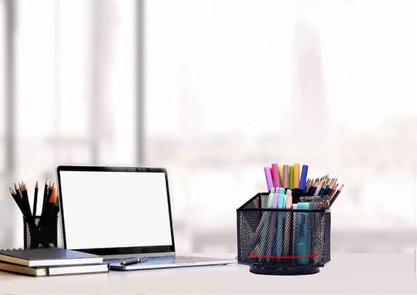 Skrivebordsorganisator/Net Skrivebordsopbevaring/Penholder/Multifunktionel 360 Roterende