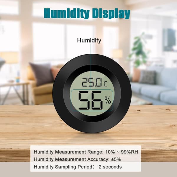 2-pak Digital LCD Hygrometer Termometer til Udendørs Fugtighed