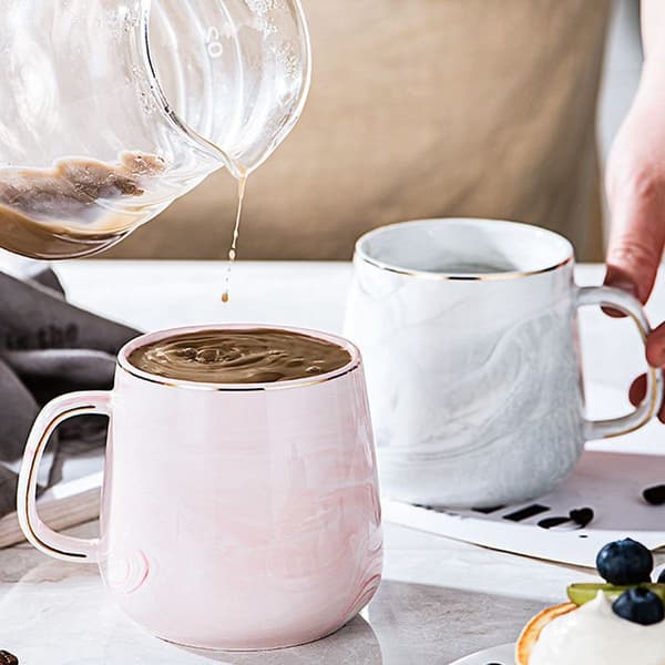 Posliinikahvikupit, keraamiset kupit, marmoroidut kupit, espresso