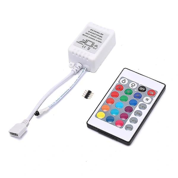 LED RGB-kontroller 24-knappers IR-fjernkontroll DC12v Dimmer-kontrollboks for LED-stripe