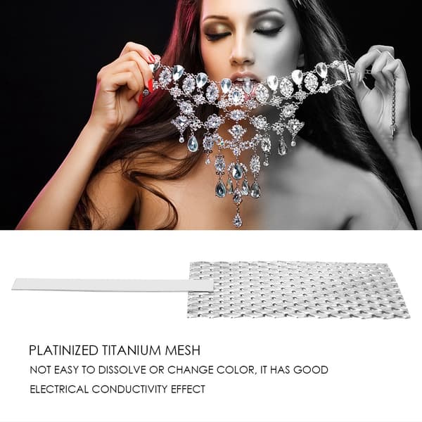 Platinized Titanium Anode Rhodium Jewelry Plating Plating Tool Mesh With Handle