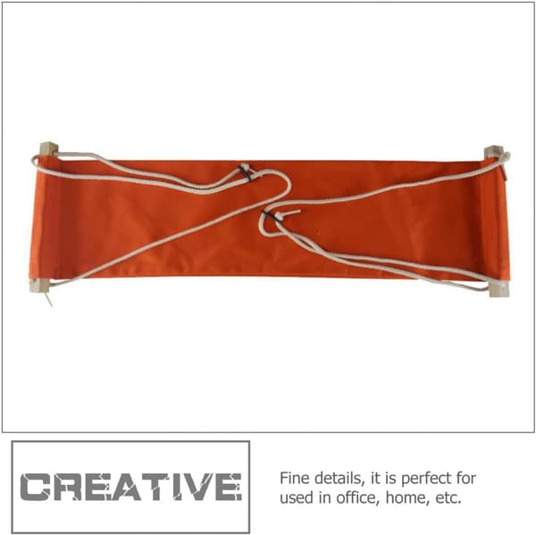 Desk Hanging Foot Hammock 65x17cm with Hooks Foldable Under Desk Footrest Ergonomic Accessory