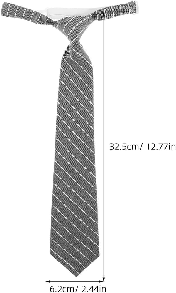 2-pack färdigknutna randiga slipsar för skoluniformer, polyestermaterial med flexibel passform, design lämplig för dagligt bruk