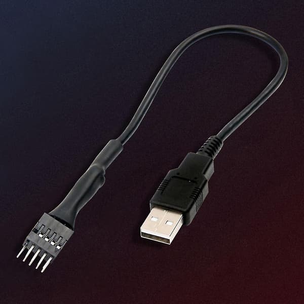 9-pin han til ekstern USB A han PC Bundkort Intern Dataforlængerkabel 20cm