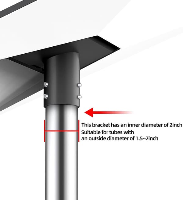 Starlink Gen 3 Heavy Duty Pipe Adapter Mounting Kit - Starlink Standard Kit - Adjustable V3 Mount for Roof, Pole or Wall (Black)