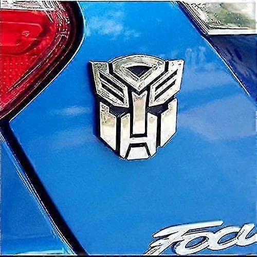 Til Bil Autobot Mærkat Par Krom Finish Pvc Auto Emblem Transformers Autobot Biltilbehør (hs)