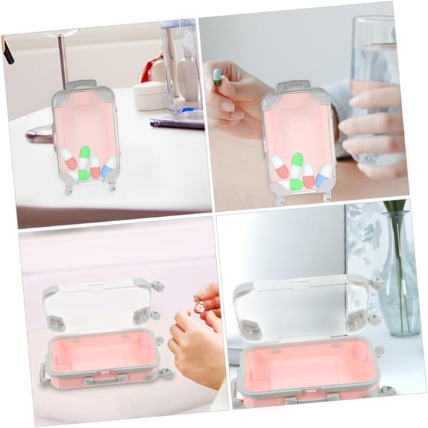 10 stk. små makeuptasker Bærbar makeuptaske til rejser Mini-organizer-etui med rum