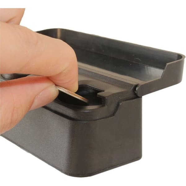 Svart bärbar bilmyntväska förvaringslåda myntorganisatör med lock (2-pack)