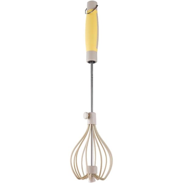 Semi-automatic stainless steel egg whisk, adjustable, small household whisk for manual rotation