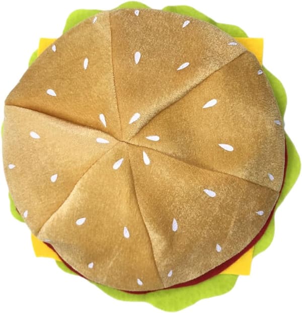 Nyhet Burger Kostymehatt Plysj Hodeplagg til Halloween