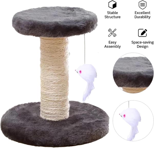 Kradsetræ til katte, kradsetræ med plysplatform, kradsetårn, kradsetræ til katte