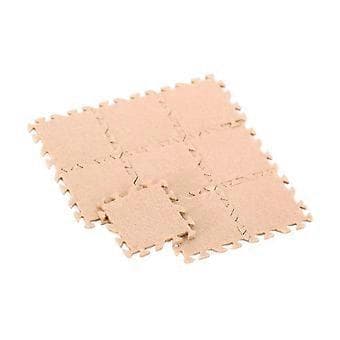 9x 1/12 Miniature Floor Mat Micro Landscape Dollhouse Mini Splicing Mats Scenery (Khaki)