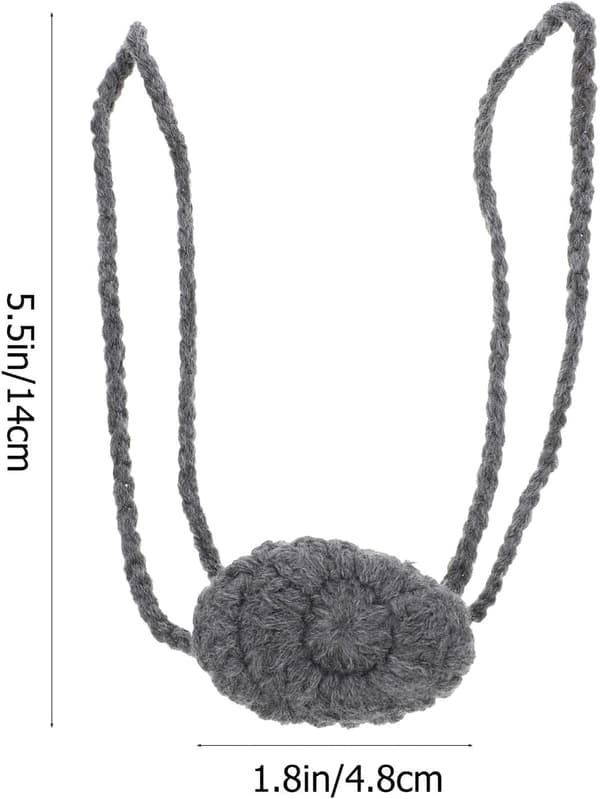 Grey Wool Knitted Nose Warmer, Breathable Nose Protector Against Frost for Unisex