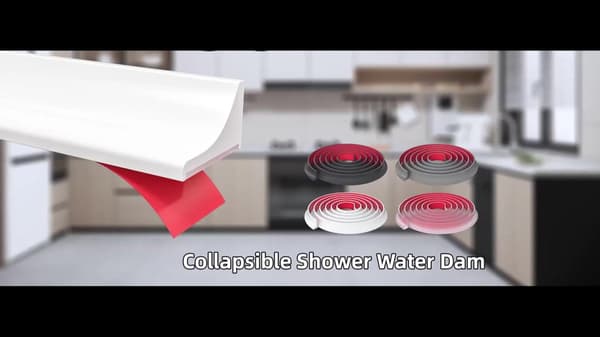 Shower Threshold 200cm White - Shower Thresholds - Self-Adhesive Water Barrier Shower - Compact - Sanitary Water Stop - Shower Threshold ...