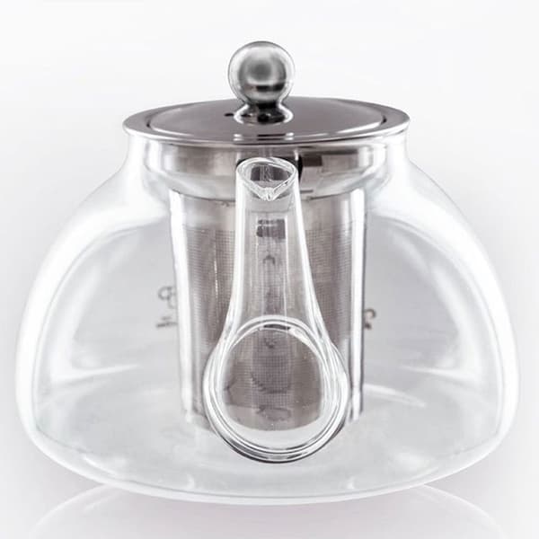 Glastekande med filter i rustfrit stål - 0,8 L Transparent