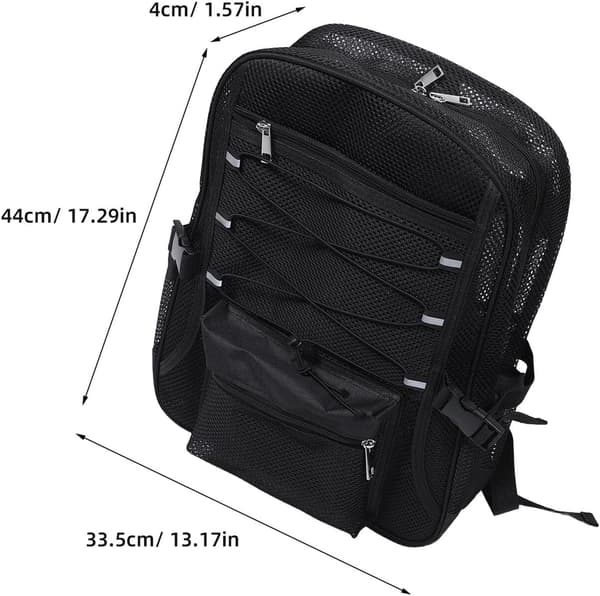 Lightweight Foldable Mesh Backpack Black – Breathable Quick-Drying Sports Backpack