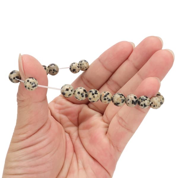 Perlearmbånd Elegant Diameter 8mm Stretch Naturkrystalarmbånd til Unisex Meditation Dekompression Gave Spot