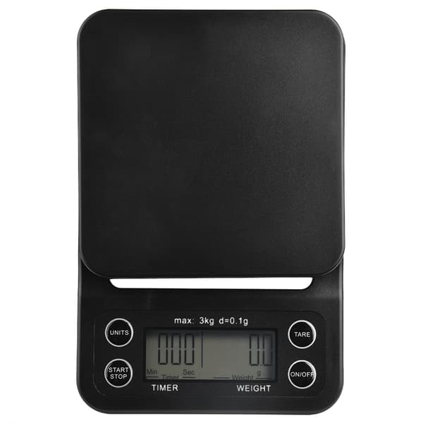 Multifunktionel Digital Drypkaffevægt Køkkenmadvægt med Timer 3kg/0.1g