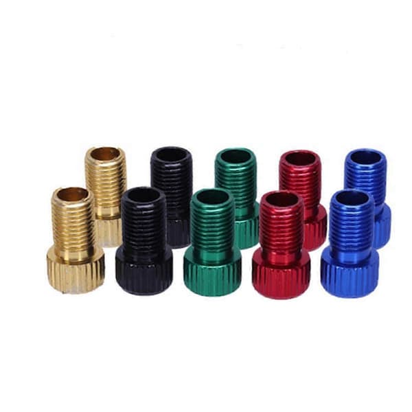 10 stk. Presta til Schrader Ventil Adapter Konverter Cykeldæksslange & 10 stk. Ventilkerne Cykel Udskiftning