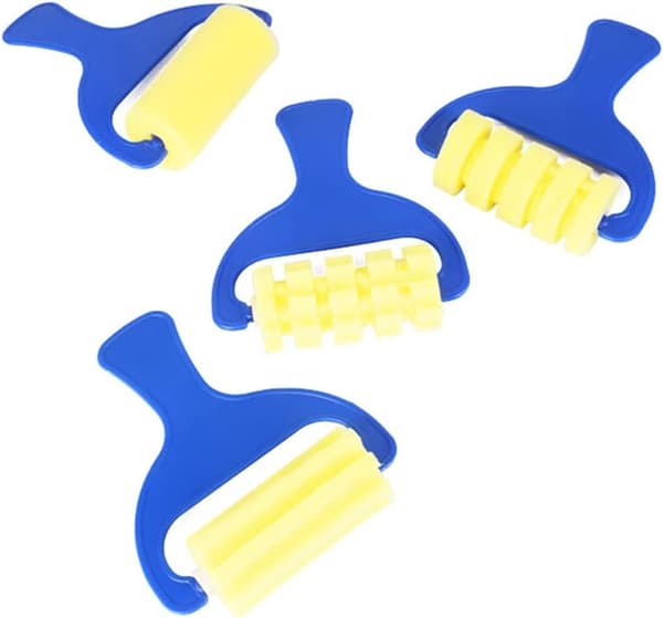 Små Mini Målarpenslar Roller Svamp DIY Ritverktyg Konstmaterial