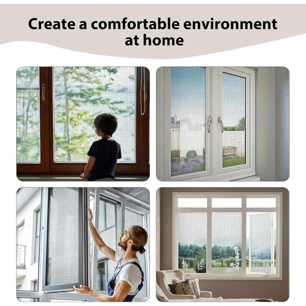 Mosquito Net Roll, 500x150cm Fiberglass Mosquito Net, Mosquito Net per Meter, Anti-Mosquito Net for Windows, Cuttable, Tear-Resistant