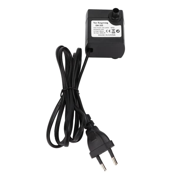 Small Submersible Pump, Quiet and Durable, Fountain Pump for Fish, Submersible Pump 5W (EU Plug 220V)