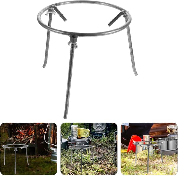 Outdoor Cooking Stand Campfire Tripod for Cooking Steel Detachable