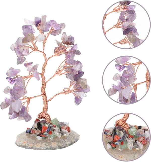Crystal Tree Ornament Crystal Embellishment Delicate Tree Modeling Non-fading Use Unique Desktop Home Ornament
