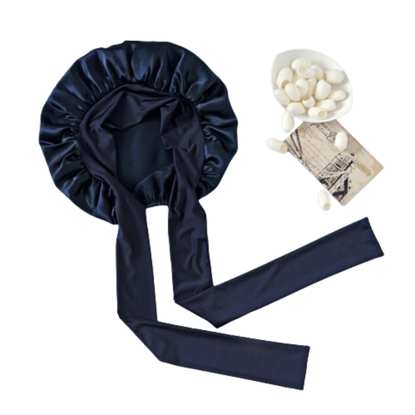 Nathue Sovehætte i 100% silke NavyBlue NavyBlue 67