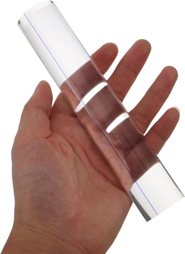 Magnifying Ruler 16 cm Acrylic Strip Shaped Ruler Bookmark Magnifier Measuring Magnifying Text