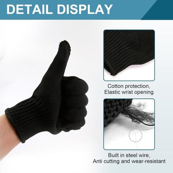 Men's Work Gloves - Cut Resistant Work Gloves Level 5 - Suitable for Kitchen, Gardening, Tactical Operations and Police Work