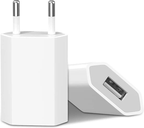 2-bens til USB-stik Rejseadapter Oplader Universal Strømkonverter til Asien og Europa Vægadapter med USB-port - 2 stk.