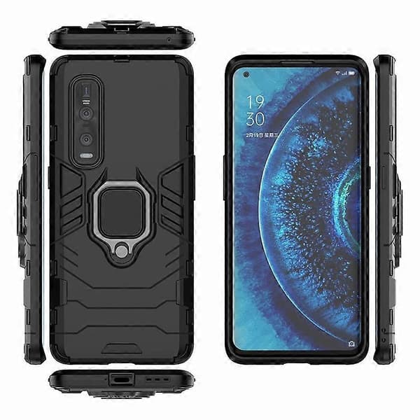 Med Cool Guard Ringholder Stativ PC+TPU Cover til Oppo Find X2 Pro (FMY)